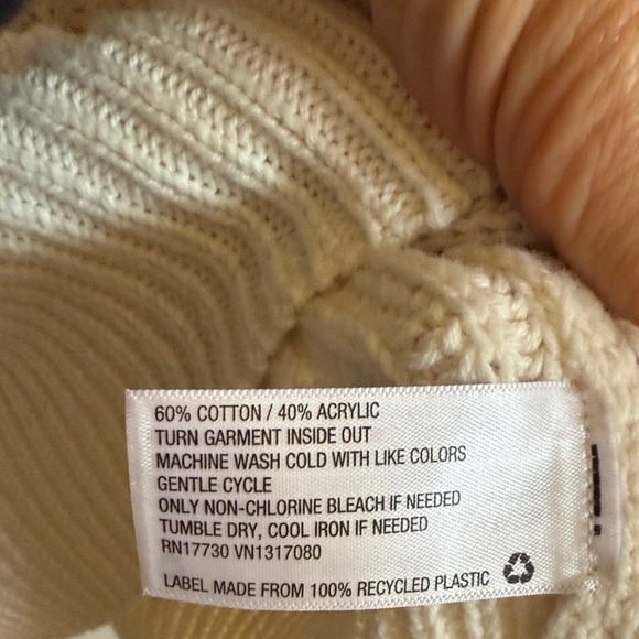 🍁 a new day: Cream Ribbed Crew Neck Sweater - Picture 4 of 5